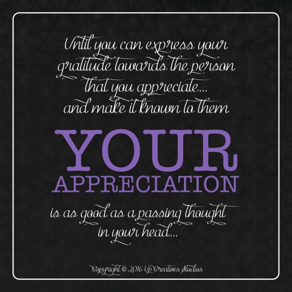 Your Appreciation